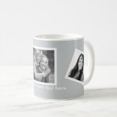 傾けられた写真のカスタムな文字色 コーヒーマグカップ (正面右)