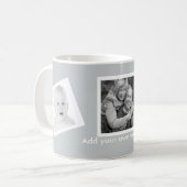 傾けられた写真のカスタムな文字色 コーヒーマグカップ (正面左)