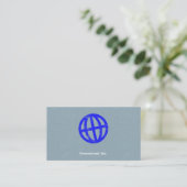 傾けられた地球の凸版印刷の記号 名刺 (スタンド正面)