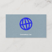 傾けられた地球の凸版印刷の記号 名刺 (正面)