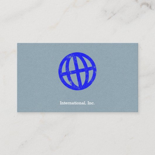 傾けられた地球の凸版印刷の記号 名刺 (正面)