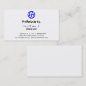 傾けられた地球の凸版印刷の記号 名刺 (正面/裏面)