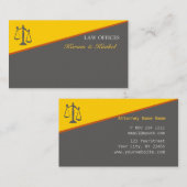 傾けられた幾何学的な弁護士の法律の卒業生の正義 名刺 (正面/裏面)