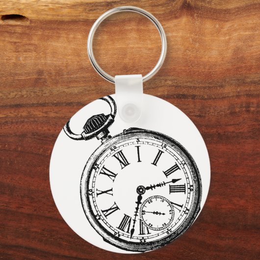 傾動時計ポケット時計顔時計 キーホルダー (正面)
