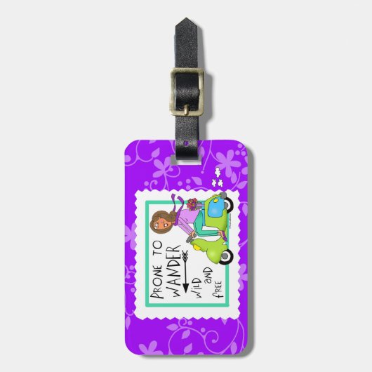 傾向があるさまようため野生および自由 ラゲッジタグ (正面縦)