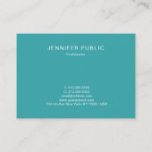 傾向はテンプレートの専門のモダンなシンプルを着色します 名刺 (裏面)