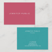 傾向はテンプレートの専門のモダンなシンプルを着色します 名刺 (正面/裏面)