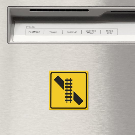 傾斜したレール横断高速道路の標識 マグネット (インサイチュ (食洗機))