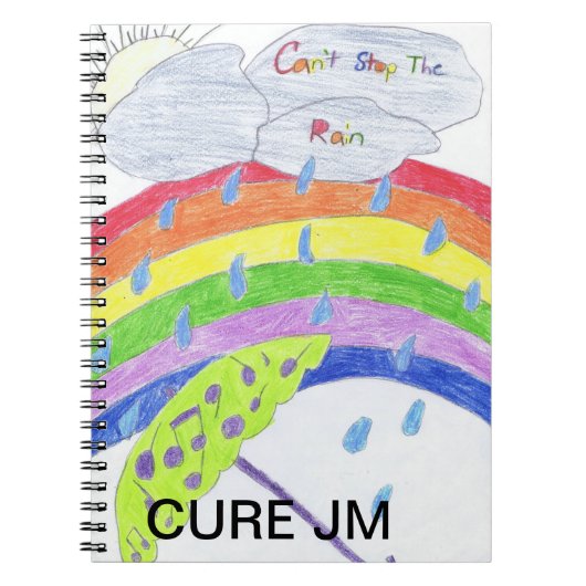 "傾斜した停止"エマ"著雨"芸術 ノートブック (正面)