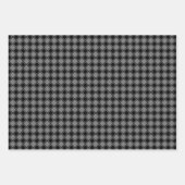 傾斜した市松模様にグレースケールラッピング紙シート ラッピングペーパーシート (正面3)