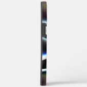 傾斜した枠の付いた長方形の下のデジタル水色 Case-Mate iPhoneケース (裏面 / 右)