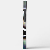 傾斜した枠の付いた長方形の下のデジタル水色 Case-Mate iPhoneケース (裏面 / 左)