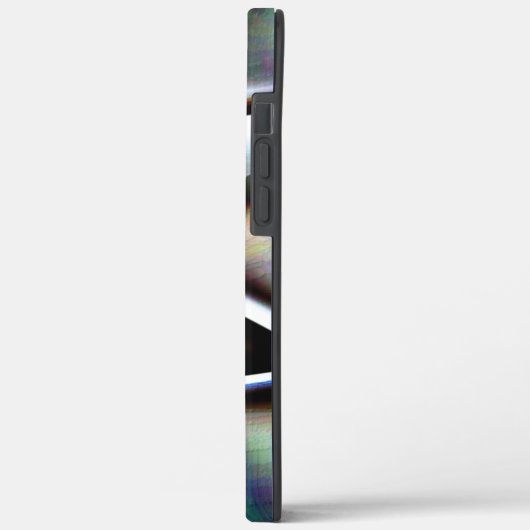 傾斜した枠の付いた長方形の下のデジタル水色 Case-Mate iPhoneケース (裏面 / 左)