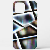 傾斜した枠の付いた長方形の下のデジタル水色 Case-Mate iPhoneケース (裏面)