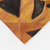 傾斜した笑顔のジャックオランタンフリースブランケット フリースブランケット (角)