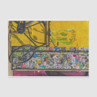 傾斜した自転車ポップ・アートの芸術 薄葉紙