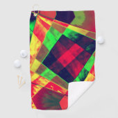 傾斜した色の四角形と長方形 ゴルフタオル (インサイチュ)