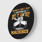 傾斜した買物の幸福しかしピンボール機 ラージ壁時計 (傾斜)