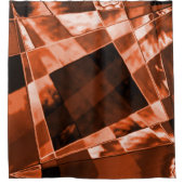 傾斜した、または伸びた長方形の茶色がかった珊瑚 シャワーカーテン (正面)