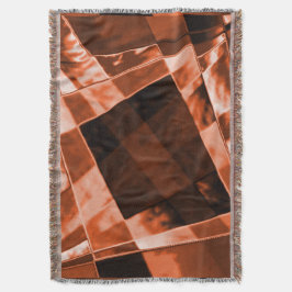 傾斜した、または伸びた長方形の茶色がかった珊瑚 スローブランケット