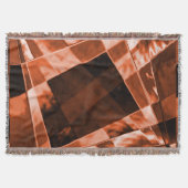 傾斜した、または伸びた長方形の茶色がかった珊瑚 スローブランケット (正面)