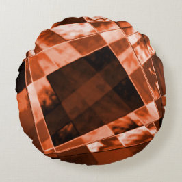 傾斜した、または伸びた長方形の茶色がかった珊瑚 ラウンドクッション