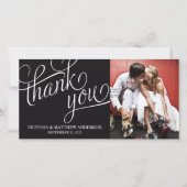 傾斜した | 写真結婚カードに感謝 サンキューカード (正面)