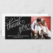 傾斜した | 写真結婚カードに感謝 サンキューカード (正面/裏面)