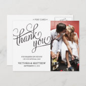 傾斜した |様結婚のPOSTカードに感謝 ポストカード (正面/裏面)