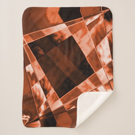 傾斜し、いくつかのサンゴの正方形と長方形 シェルパブランケット (正面)