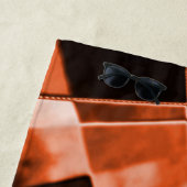 傾斜し、いくつかのサンゴの正方形と長方形 ビーチタオル (インサイチュ)