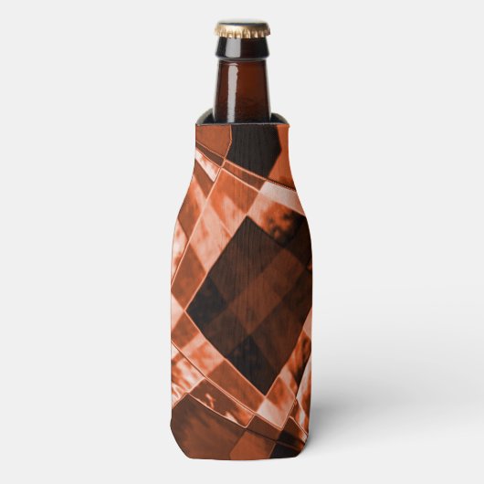 傾斜し、いくつかのサンゴの正方形と長方形 ボトルクーラー (ボトル正面)