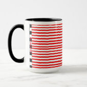 傾斜のサンタのビーグル犬の休日のショッピング マグカップ (左)