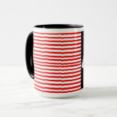 傾斜のサンタのビーグル犬の休日のショッピング マグカップ (正面左)