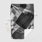 傾斜または引き伸ばされた長方形、黒い派手な灰色 ゴルフタオル (インサイチュ)