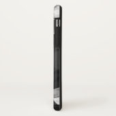 傾斜または引き伸ばされた長方形、黒い派手な灰色 Case-Mate iPhoneケース (裏面/左)