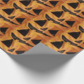 傾斜スマイルジャッキOランタンラッピング紙 ラッピングペーパー (角)