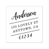 傾斜タイポグラフィ差出人住所 セルフインキングスタンプ (デザイン)