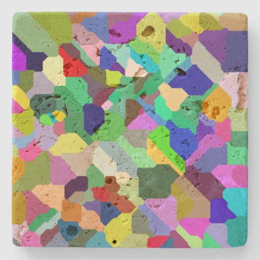 傾斜タイルトラバーチンコースター ストーンコースター (正面)