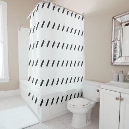 傾斜ダッシュパターン シャワーカーテン