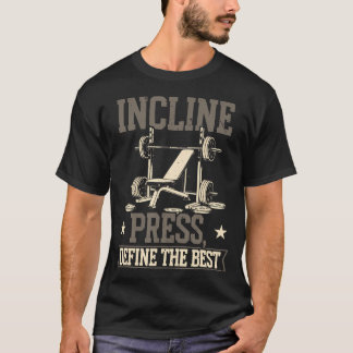 傾斜ベンチプレス ボディビルディング フィットネス トレーニング Tシャツ