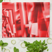 傾斜正方形のコーナー、派手な赤から白まで キッチンタオル (折り畳み)