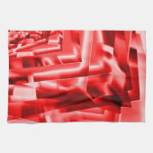 傾斜正方形のコーナー、派手な赤から白まで キッチンタオル (横)