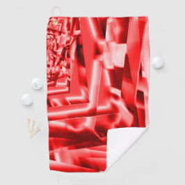 傾斜正方形のコーナー、派手な赤から白まで ゴルフタオル