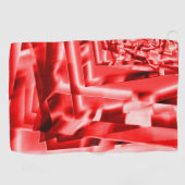 傾斜正方形のコーナー、派手な赤から白まで ゴルフタオル (横)