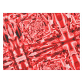 傾斜正方形のコーナー、派手な赤から白まで テーブルクロス (正面(横))