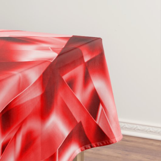 傾斜正方形のコーナー、派手な赤から白まで テーブルクロス (インサイチュ)