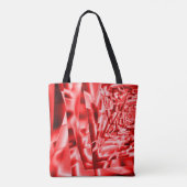 傾斜正方形のコーナー、派手な赤から白まで トートバッグ (裏面)