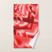 傾斜正方形のコーナー、派手な赤から白まで バスタオルセット (ハンドタオル)