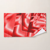 傾斜正方形のコーナー、派手な赤から白まで バスタオルセット (ハンドタオル)